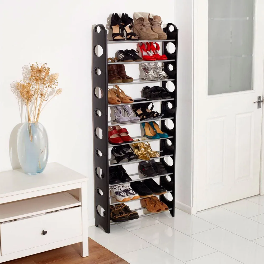10 Tier Stackable Shoe Rack