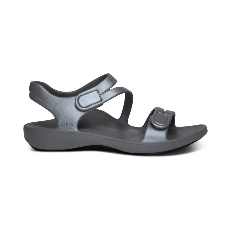 AETREX  Jillian Sport Water Friendly Sandal - Grey