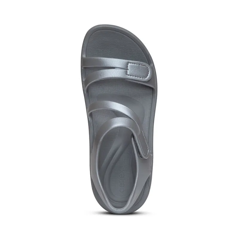 AETREX  Jillian Sport Water Friendly Sandal - Grey