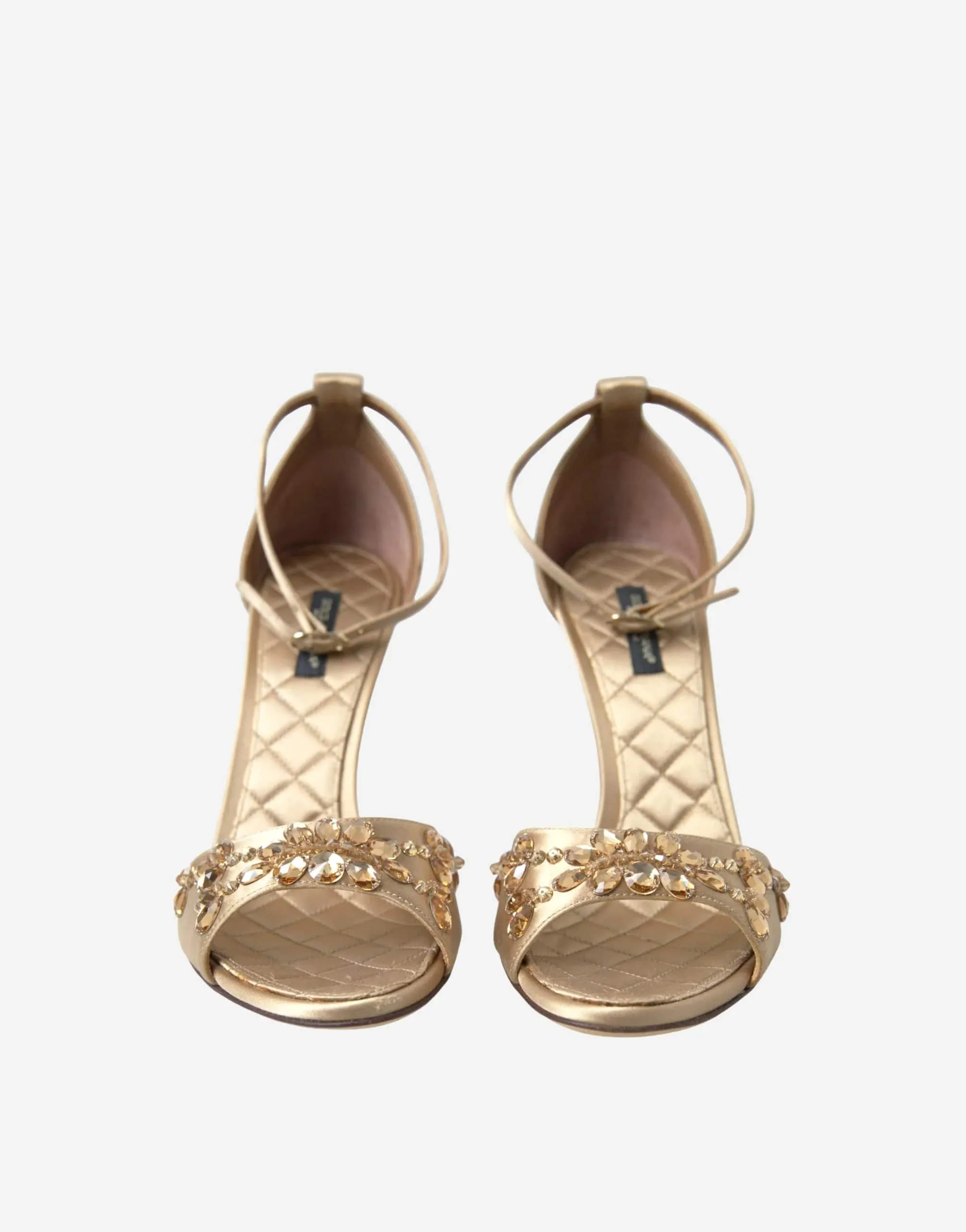 Ankle Strap Crystal Embellished Sandals