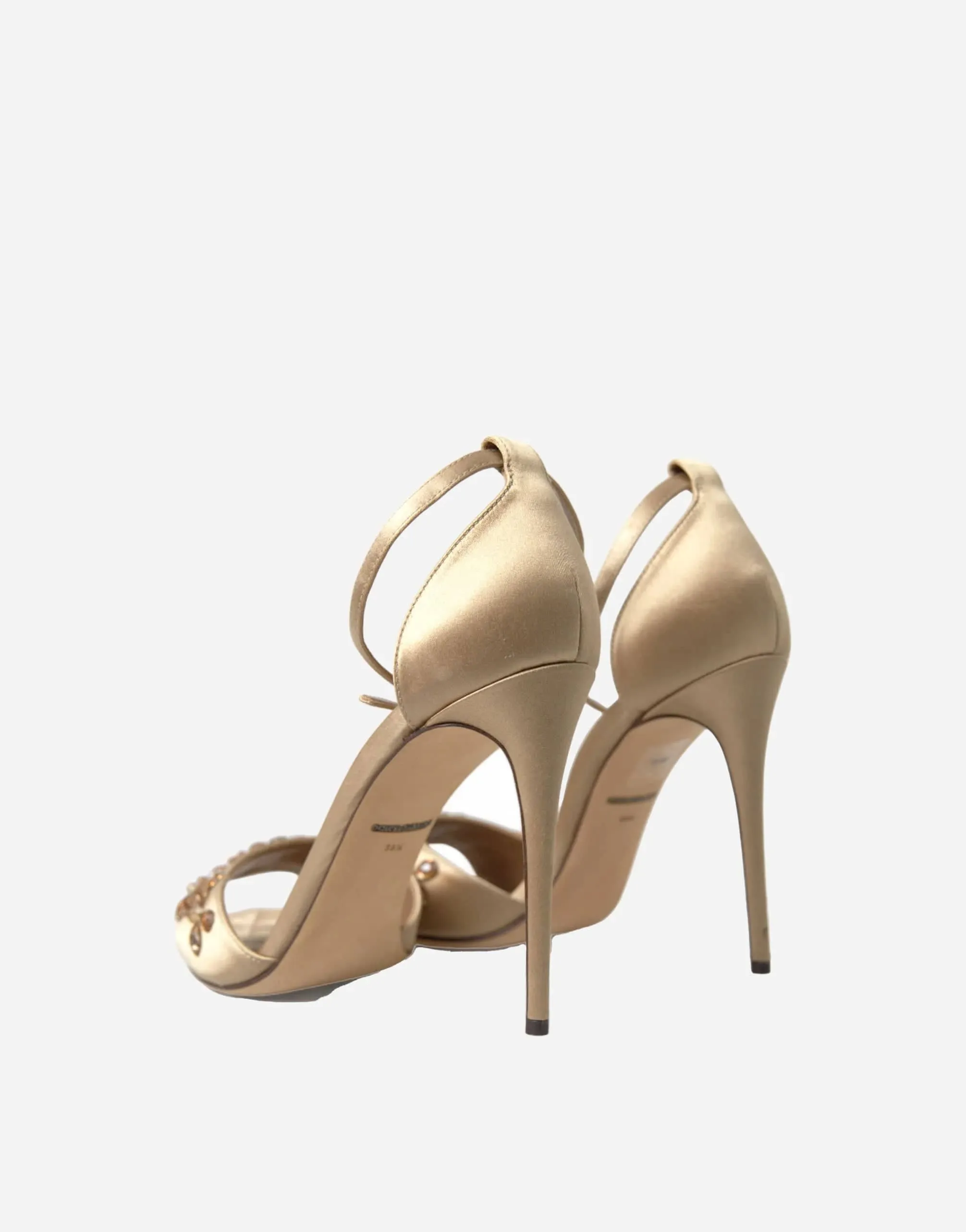 Ankle Strap Crystal Embellished Sandals