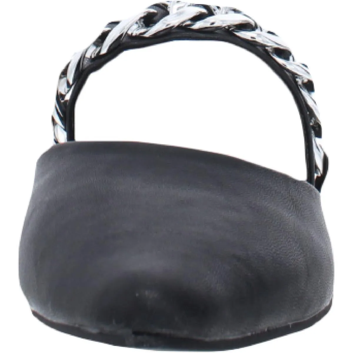 BCBGeneration Ester Women's Faux Leather Chain Trim Banded Slide Mules