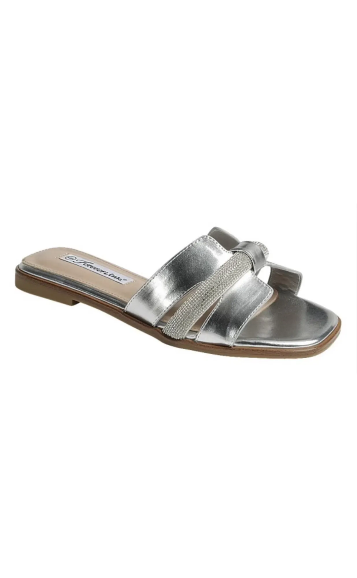 Bilbao - Wide Friendly Embellished Slip On Sandals