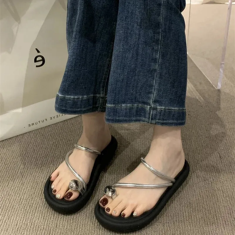 binfenxie  - 2024 Summer Clip Toe Women Slippers Fashion Elegant Soft Sole Slides Shoes Ladies Casual Beach Vacation Flats Sandalias