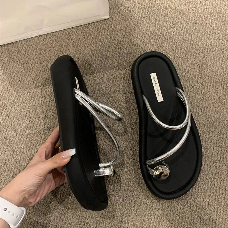 binfenxie  - 2024 Summer Clip Toe Women Slippers Fashion Elegant Soft Sole Slides Shoes Ladies Casual Beach Vacation Flats Sandalias