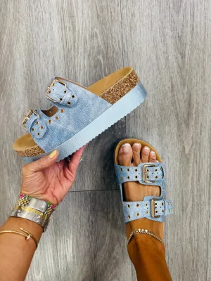 Blue Skies Ahead Platform Sandals
