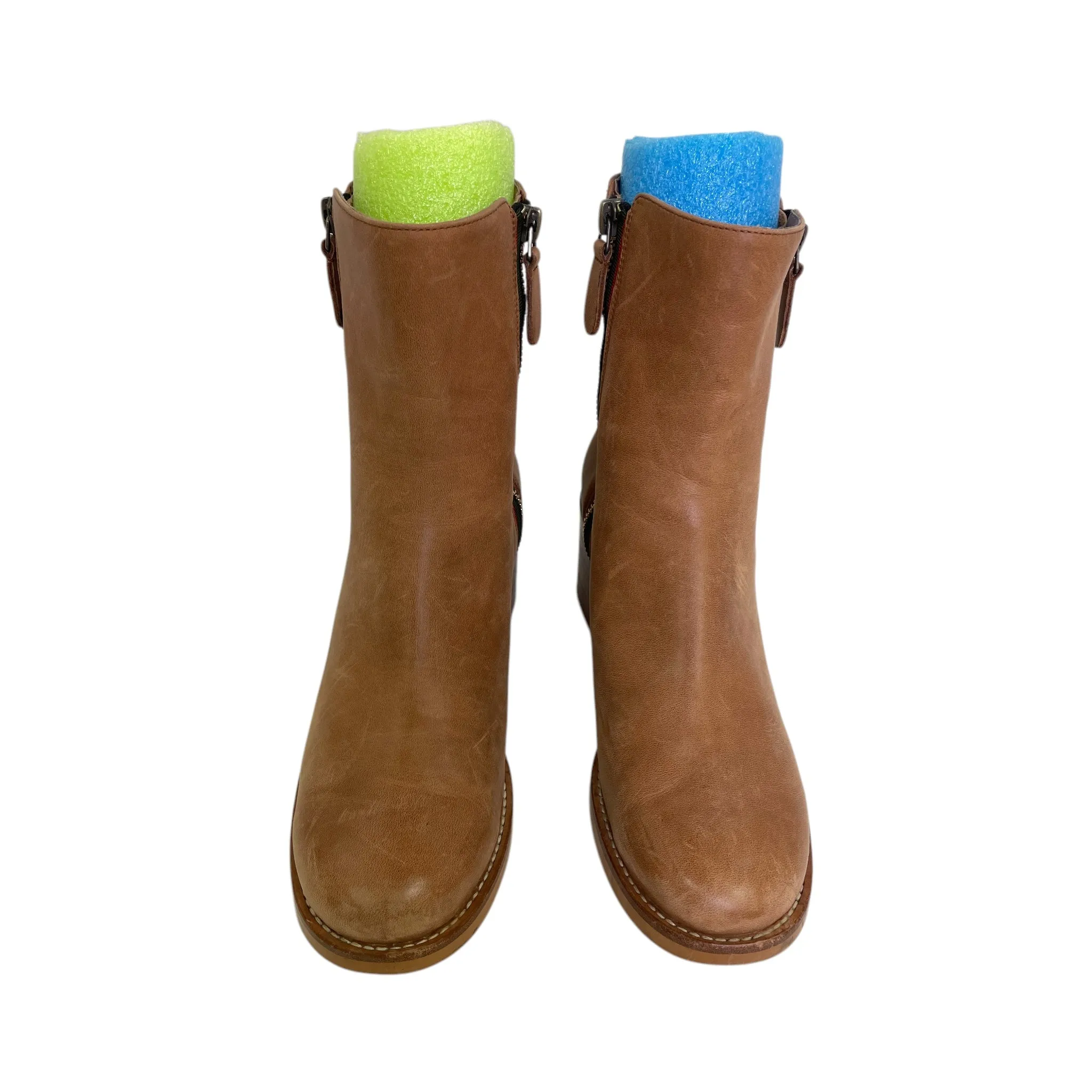 Boots Ankle Heels By Silent D In Tan, Size:7.5
