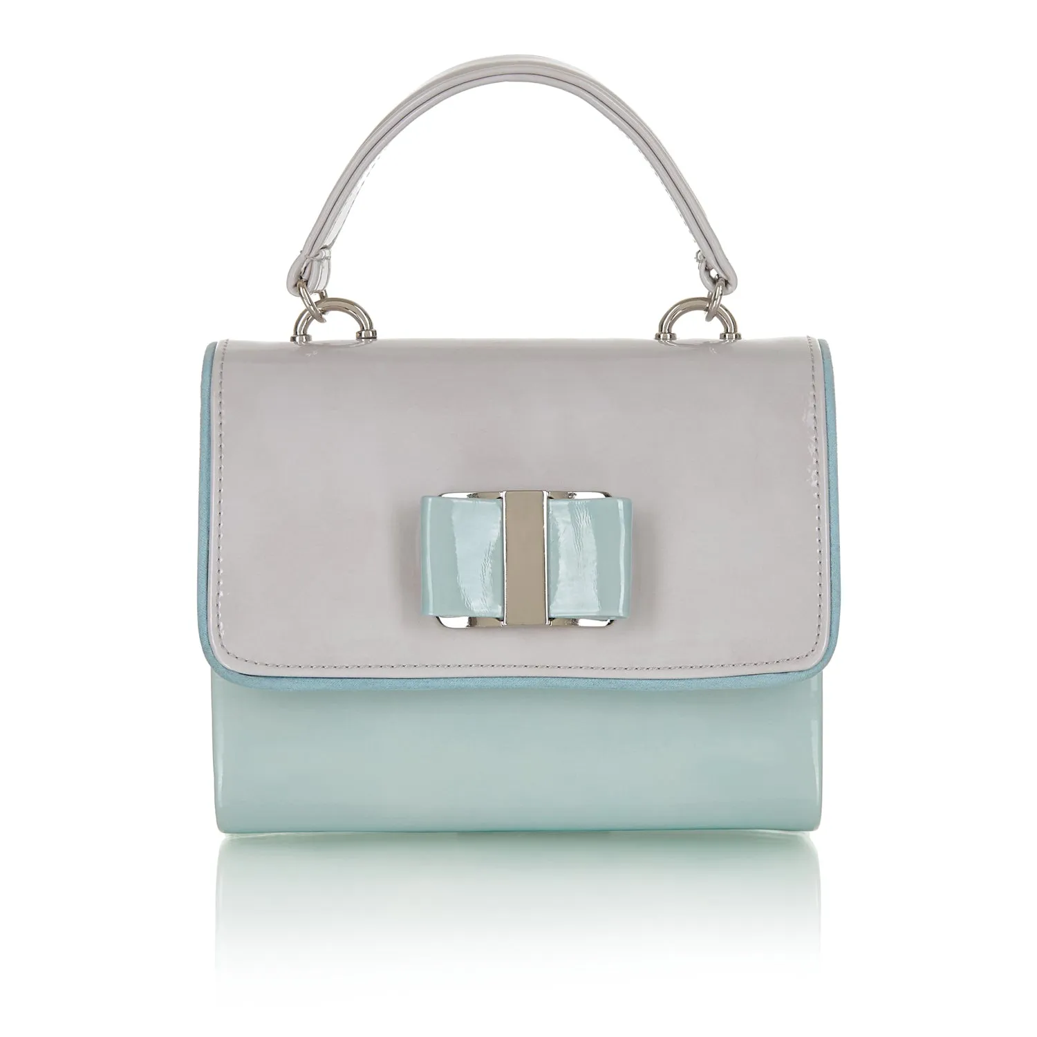 Casablanca Stone Patent Box Bag (Matches June Flats) by Ruby Shoo
