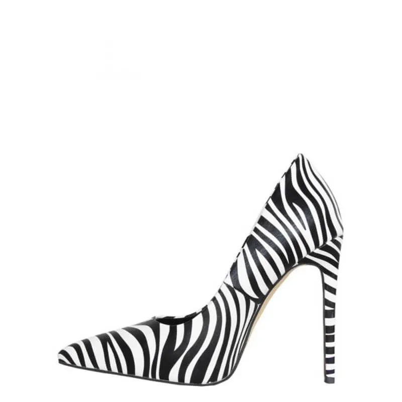 Casual Leather Plain Pointed Toe Stiletto Heel Pumps