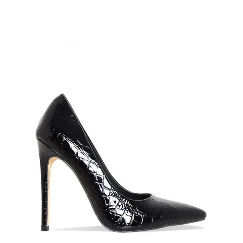 Casual Leather Plain Pointed Toe Stiletto Heel Pumps