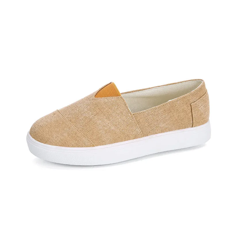 Casual Solid Color Canvas Loafers