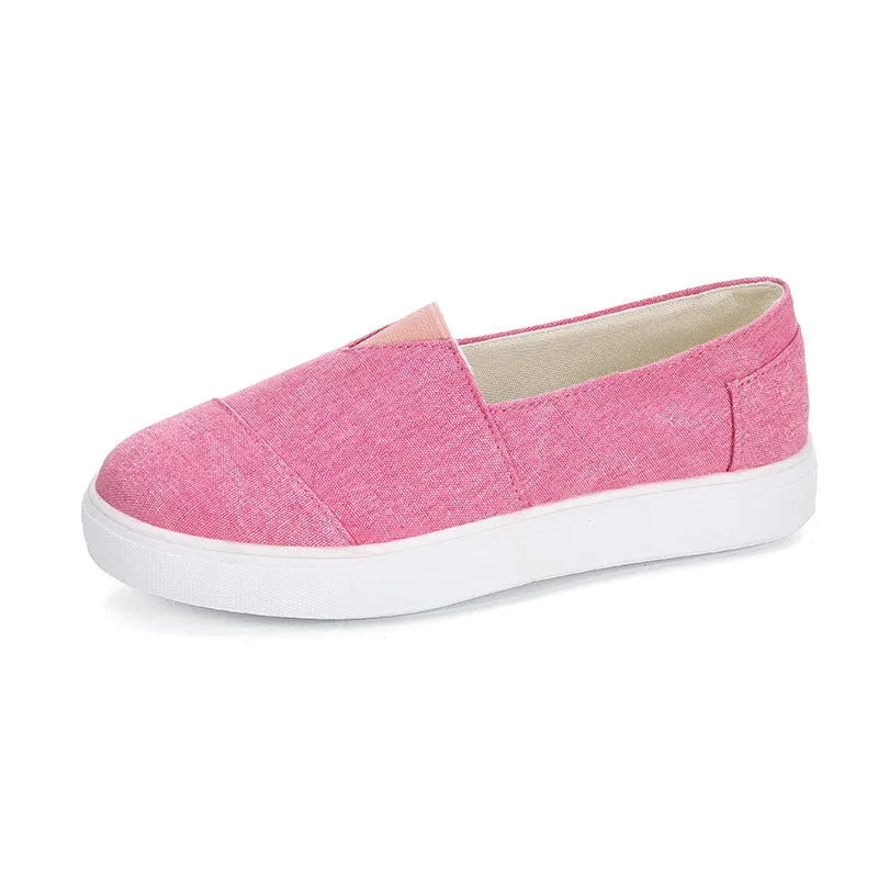 Casual Solid Color Canvas Loafers