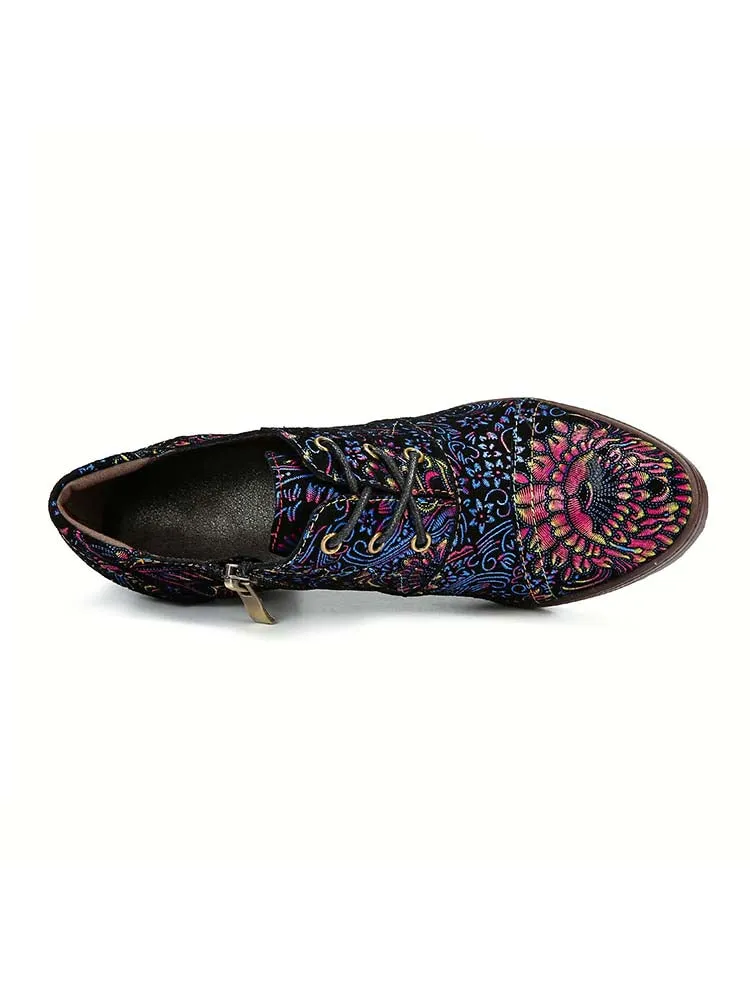 Clarissa Retro Handmade Leather Exquisite Shoes