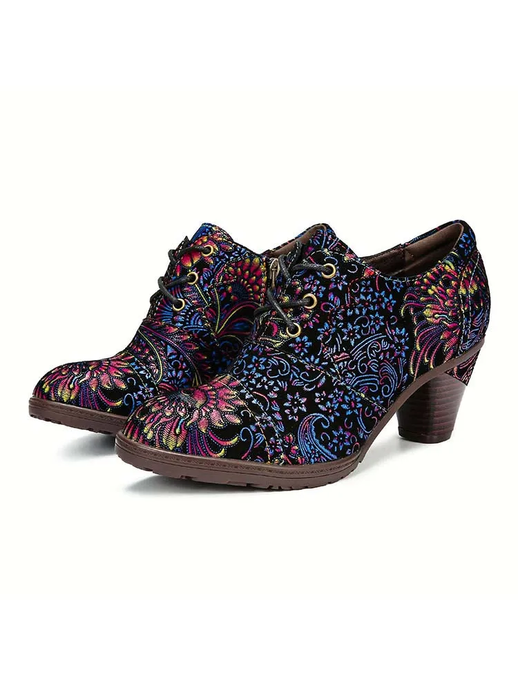 Clarissa Retro Handmade Leather Exquisite Shoes
