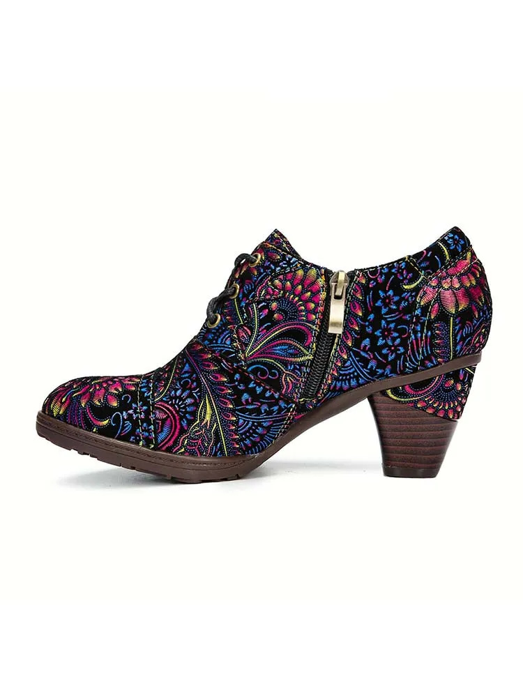 Clarissa Retro Handmade Leather Exquisite Shoes