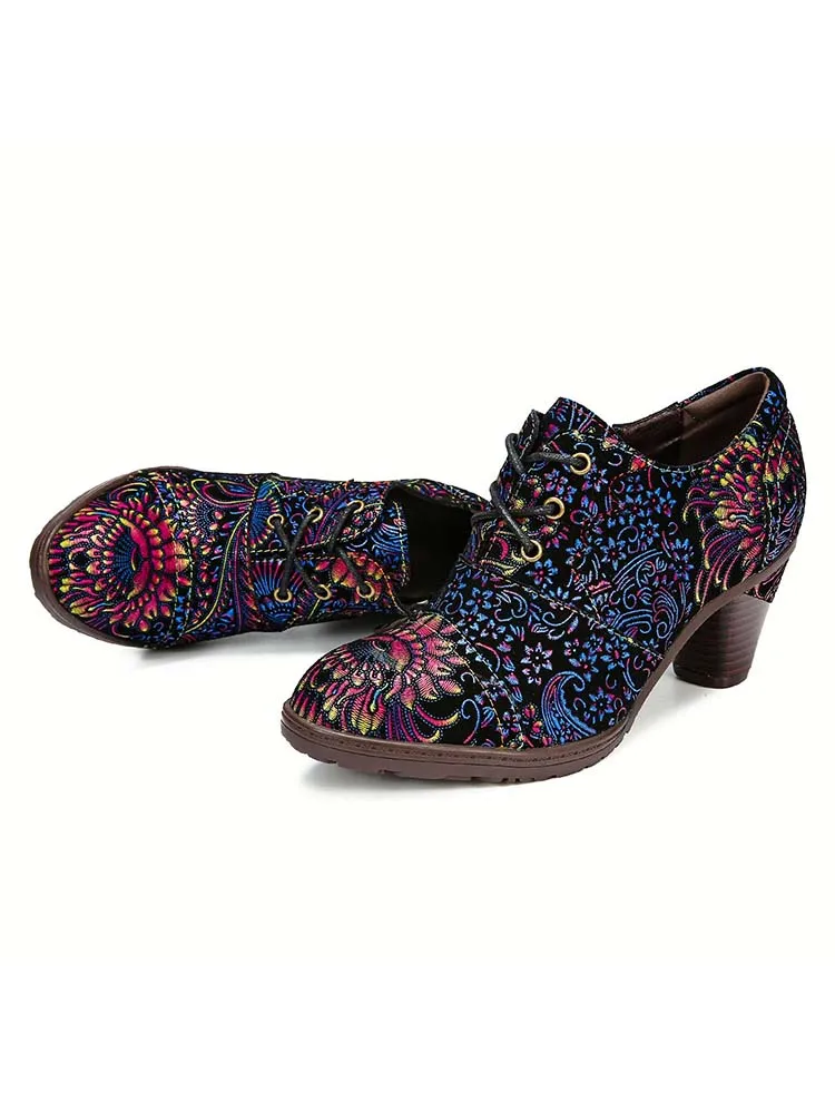Clarissa Retro Handmade Leather Exquisite Shoes
