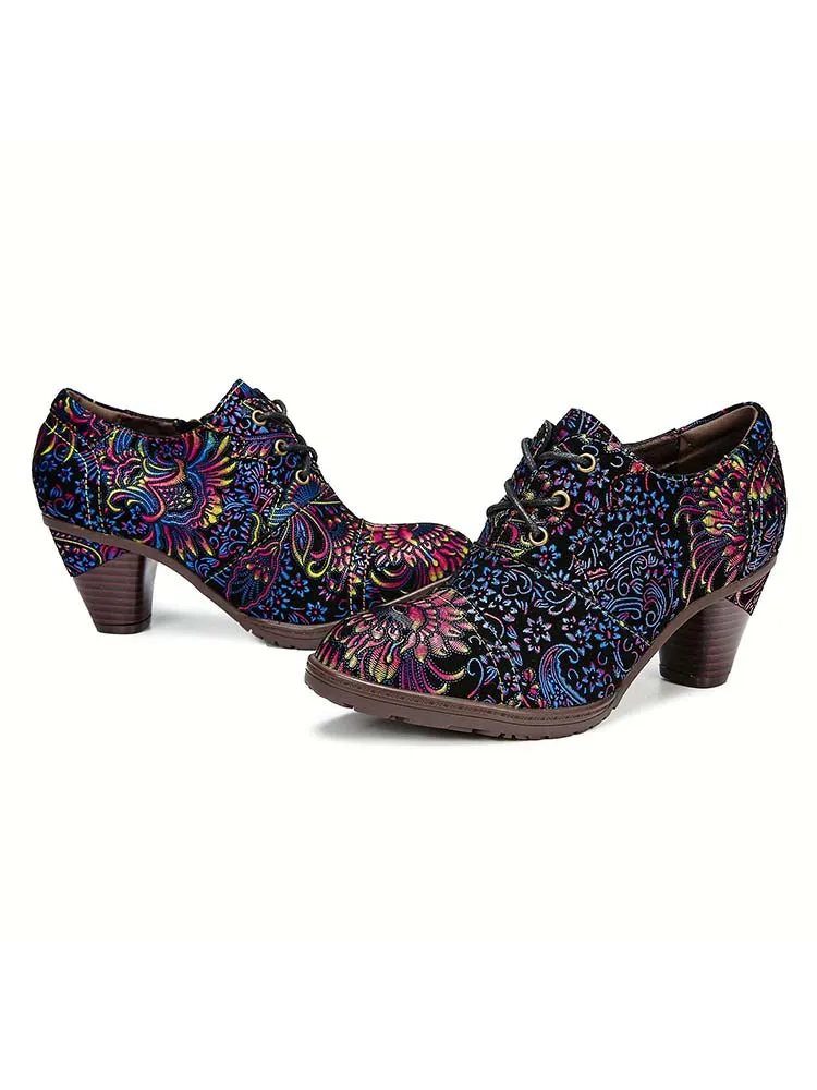 Clarissa Retro Handmade Leather Exquisite Shoes