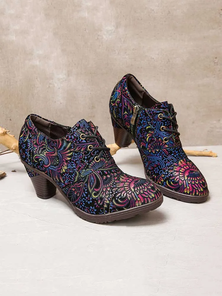 Clarissa Retro Handmade Leather Exquisite Shoes
