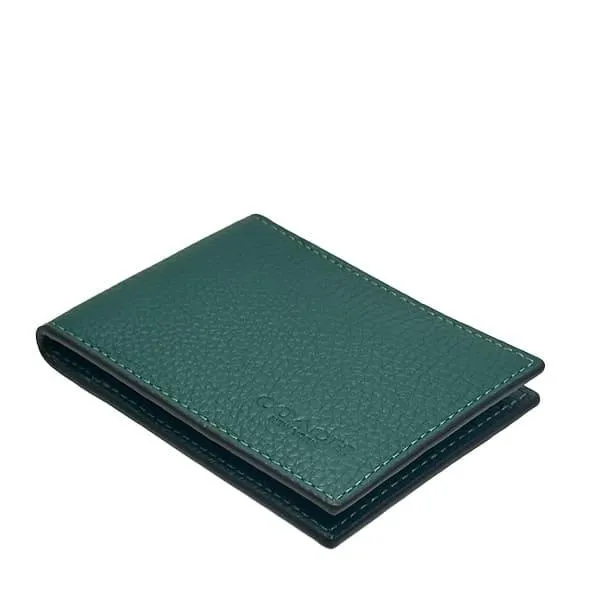 Coach Compact Billfold Wallet Dark Pine