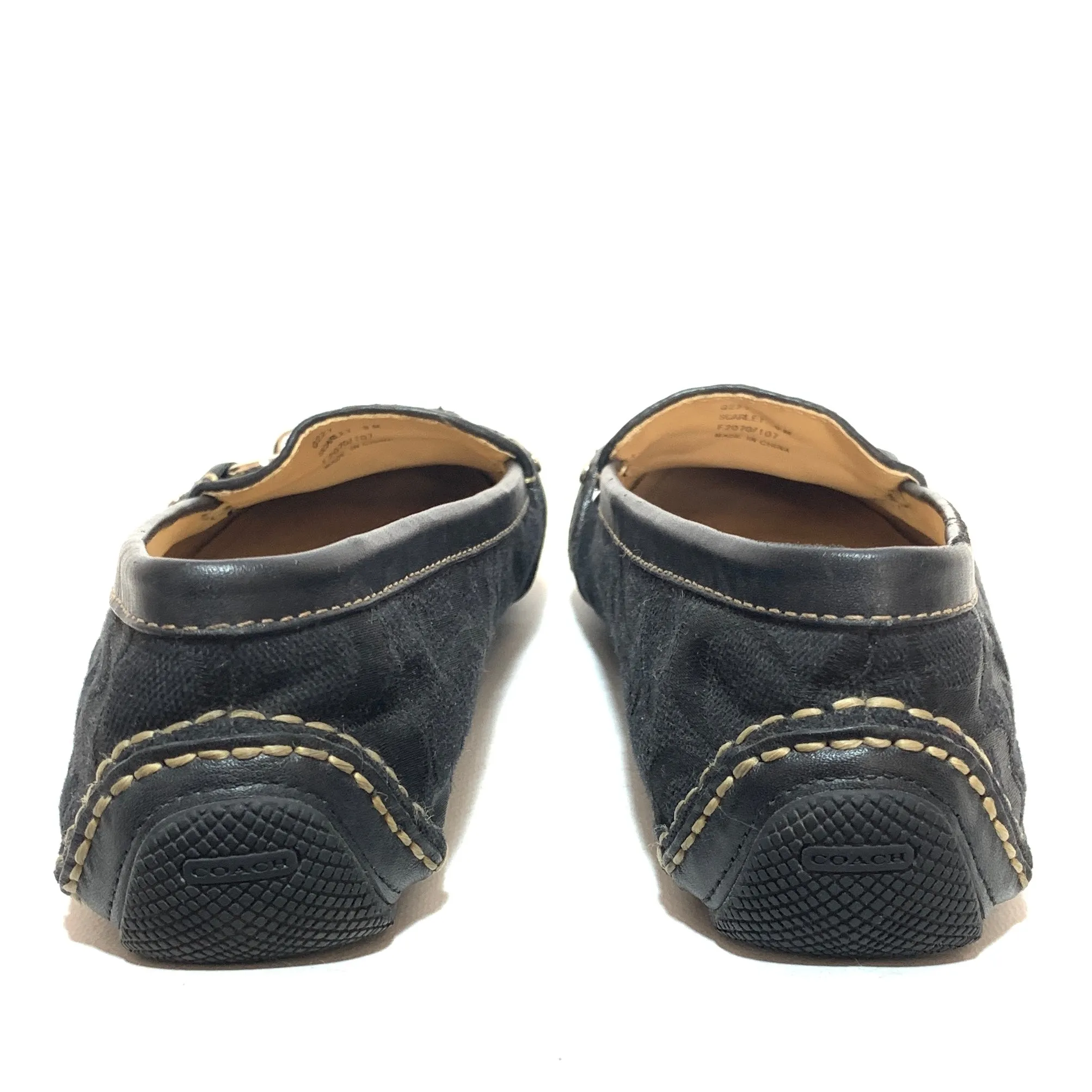 Coach 'Scarlet' Black Monogram Loafers | Gently Used |