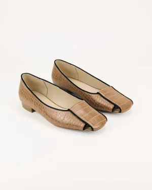 Drew Square Toe Loafers (Nude)