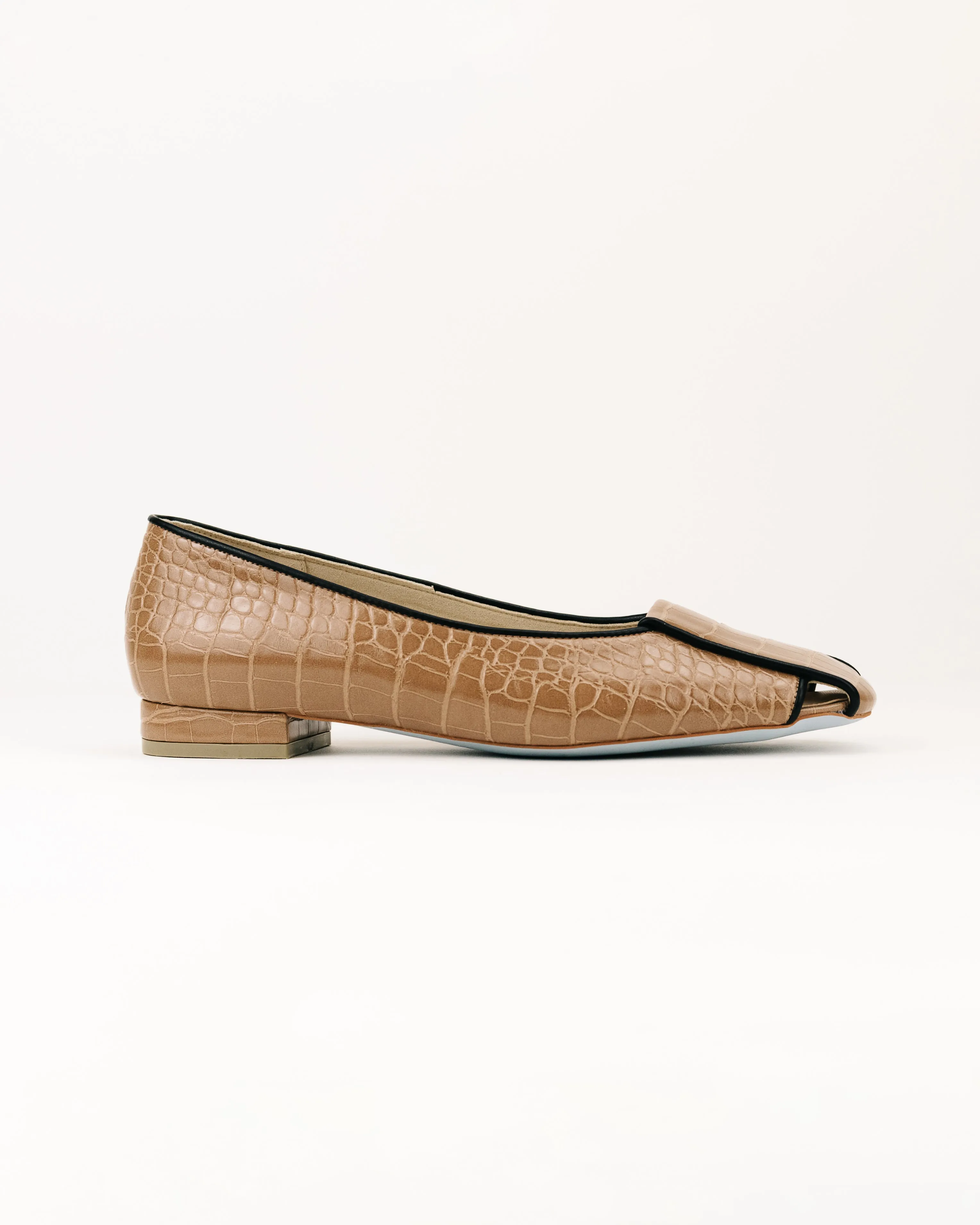 Drew Square Toe Loafers (Nude)