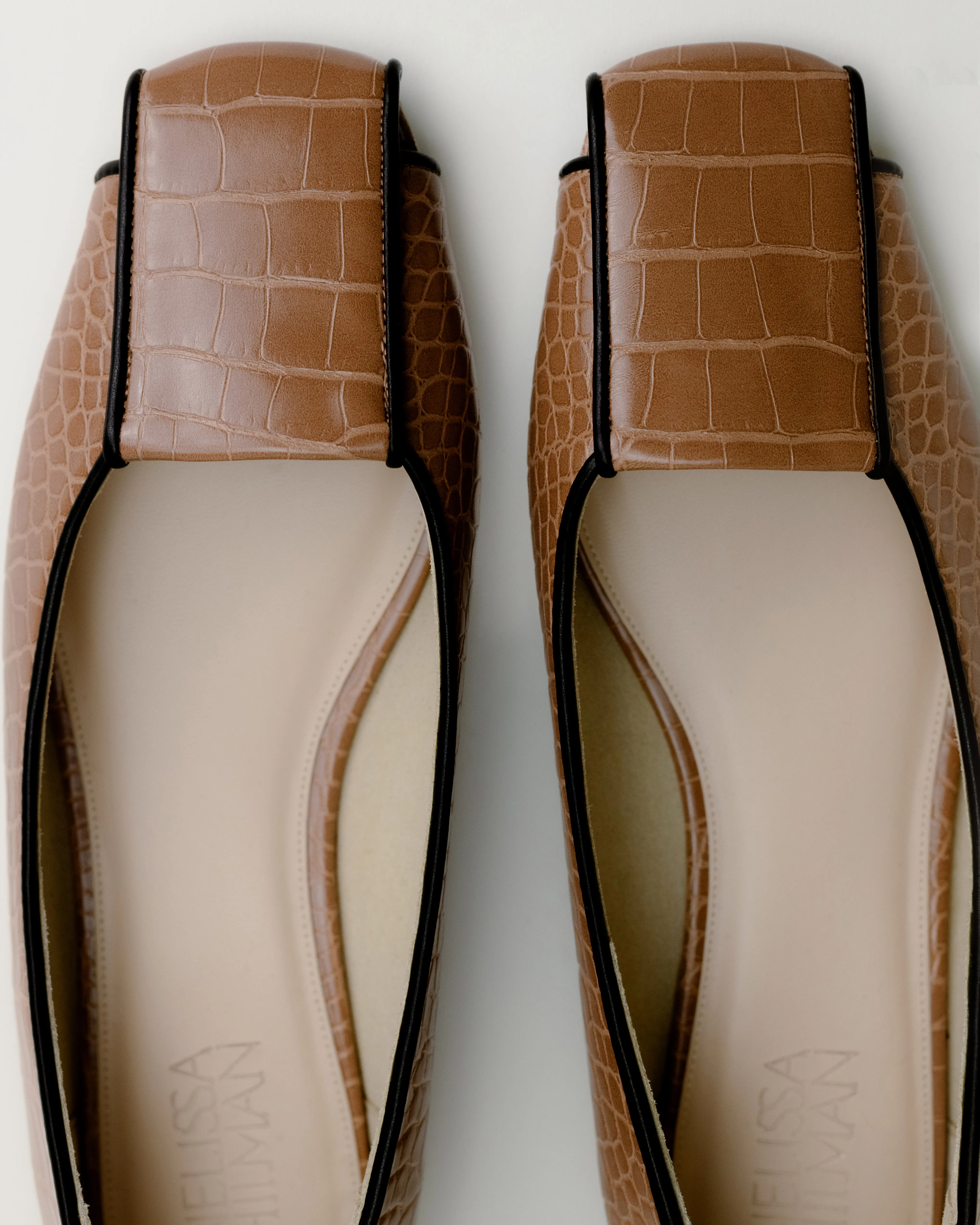 Drew Square Toe Loafers (Nude)