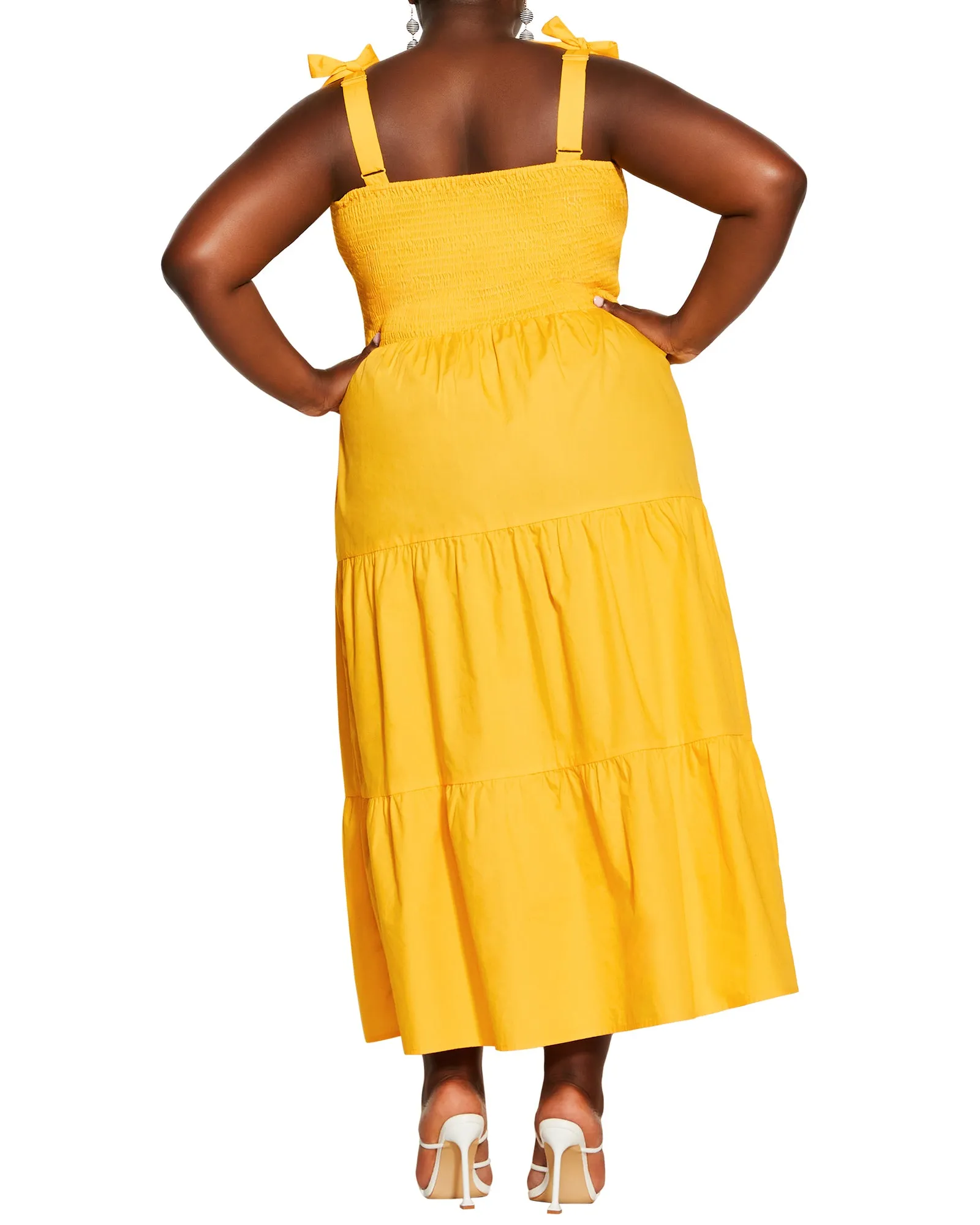Eris Sunshine Tiered Maxi Dress | Yellow