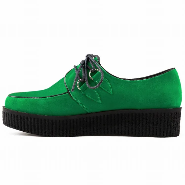 Fashion Solid Color High Platform Lace Up Flats Shoes