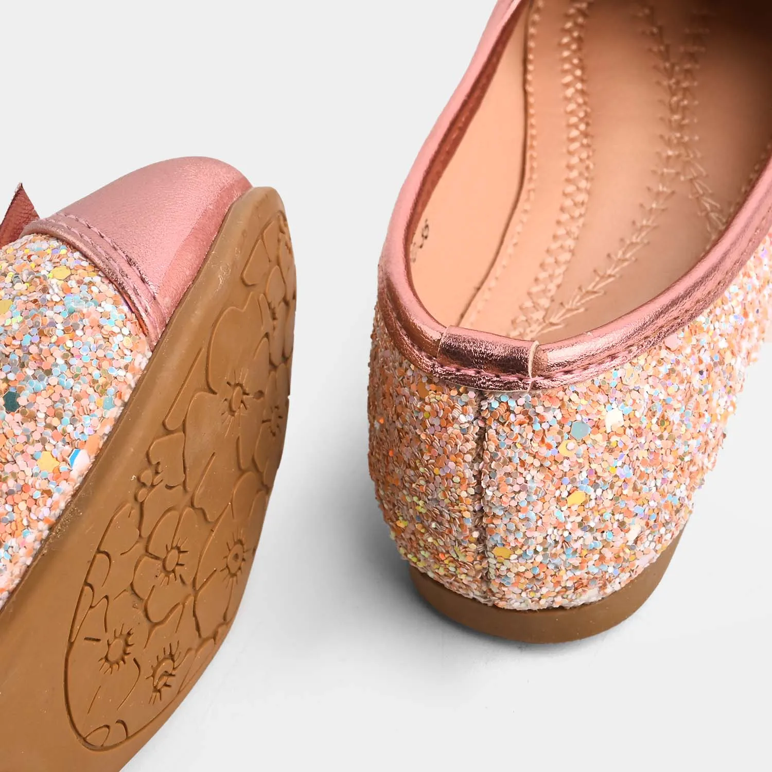 Girls Pumps 80-35-Champagne