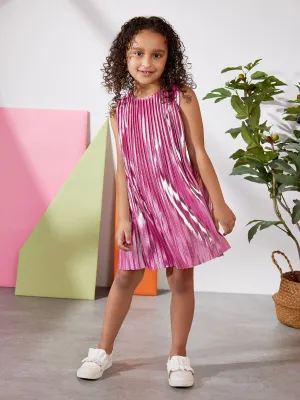 GWD Cassie Metallic Pleated Dress