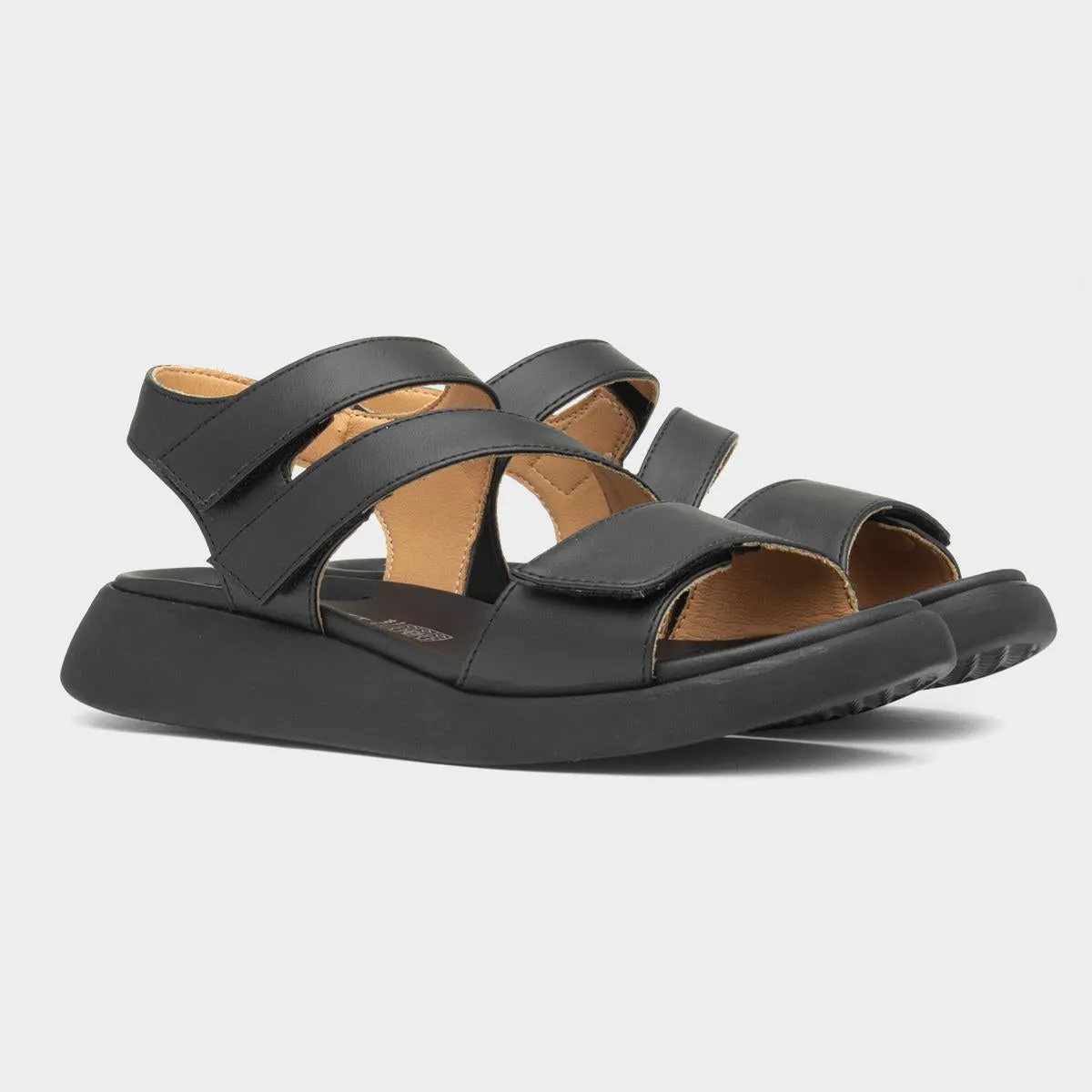 Heavenly Feet Alexa BLACK Vegan friendly Sandal