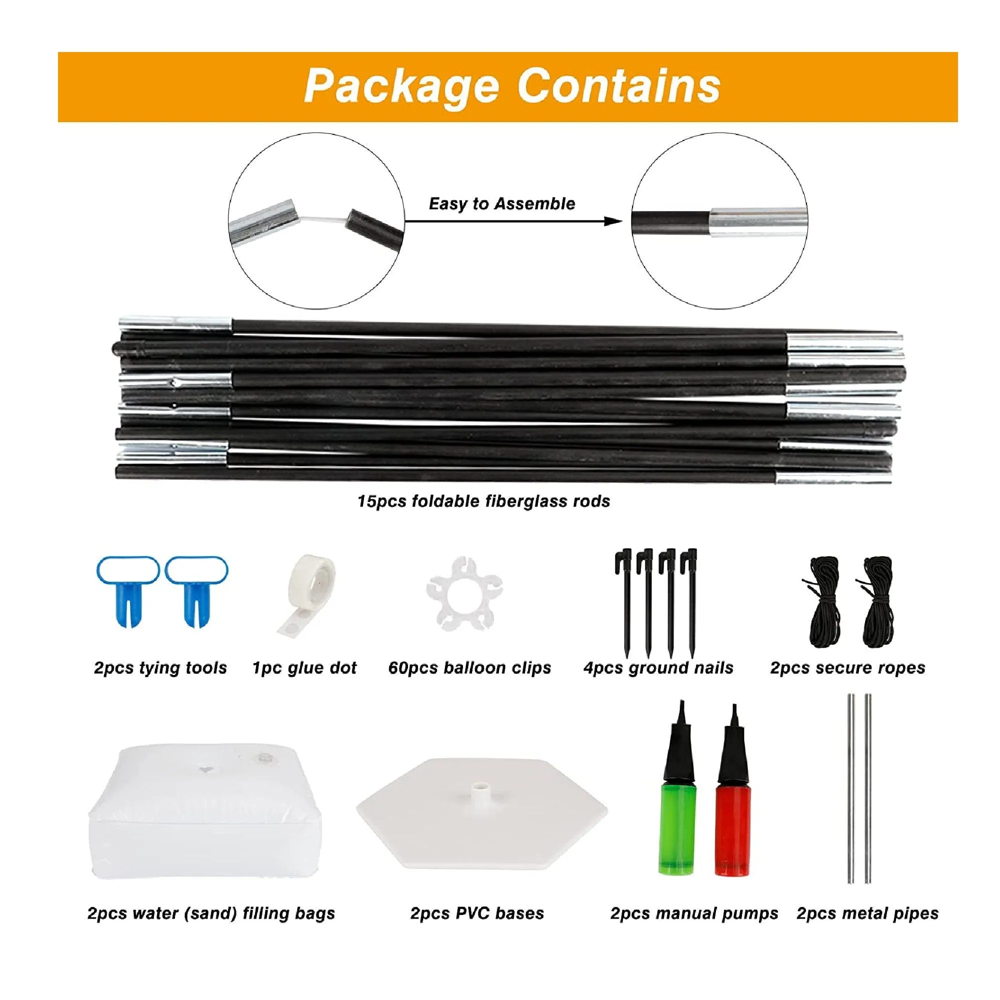 Holicolor Balloon Arch Kit with Base | 10ft Wide & 9ft Tall Adjustable Balloon Arch Stand With 2 Pumps | Water Fillable Base