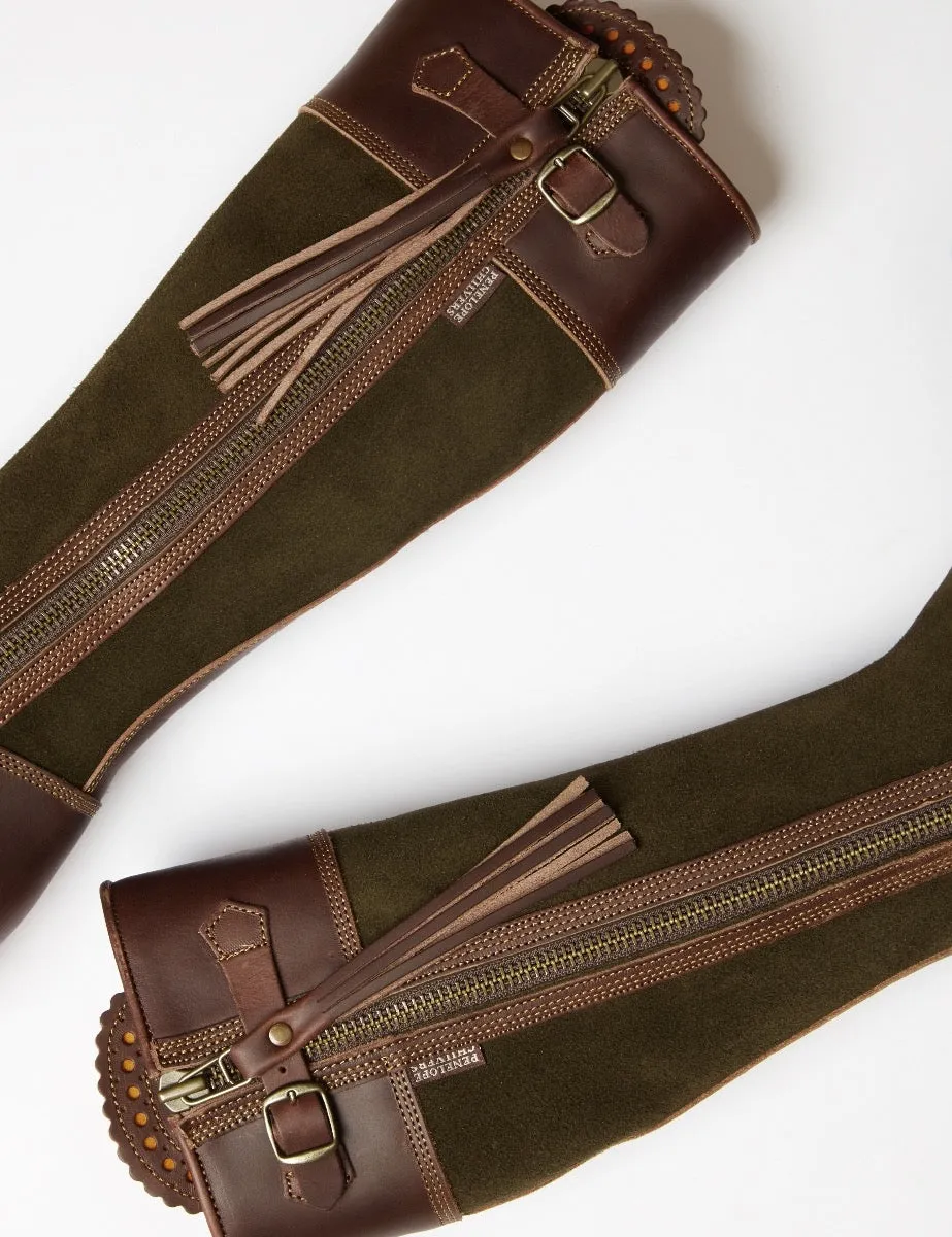 Inclement Long Tassel Boot - Seaweed/Conker