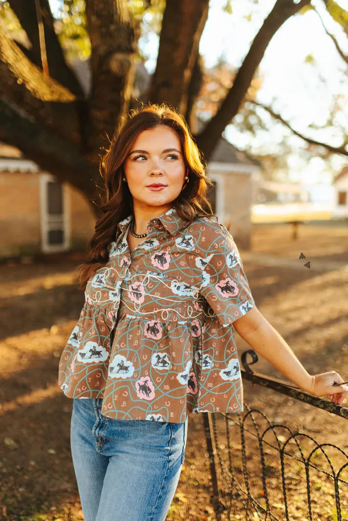 LOOPTY LOU *BUBBLE BRONC TOP