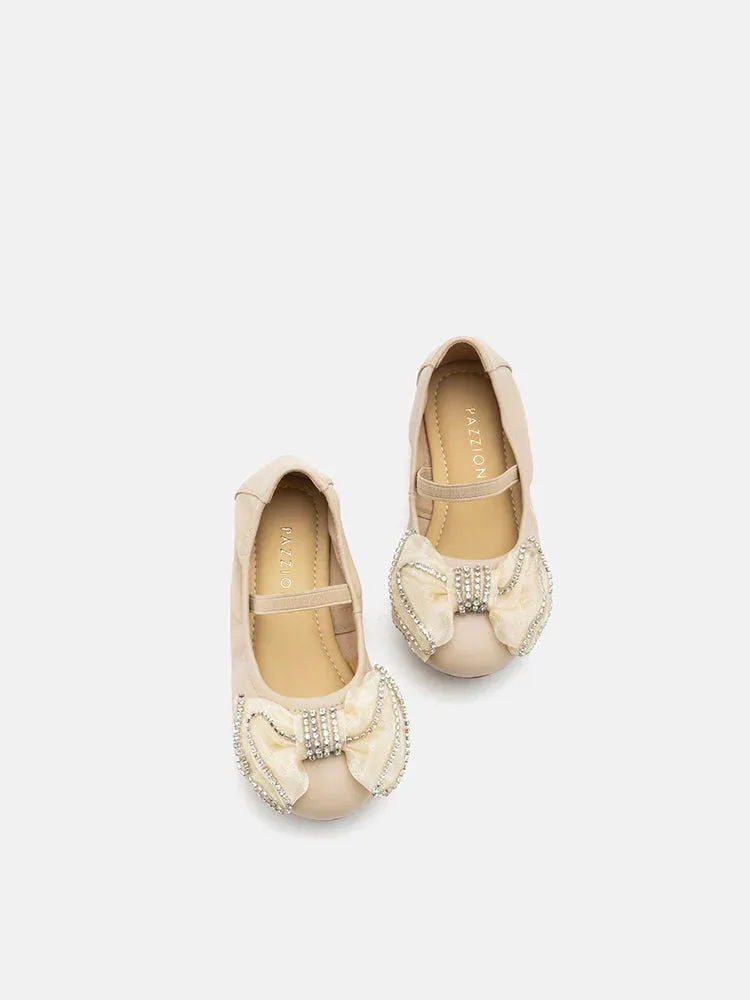 Mini Brea Crystal Bow Mary Jane Ballerinas