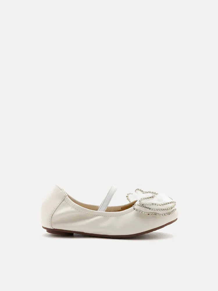 Mini Brea Crystal Bow Mary Jane Ballerinas