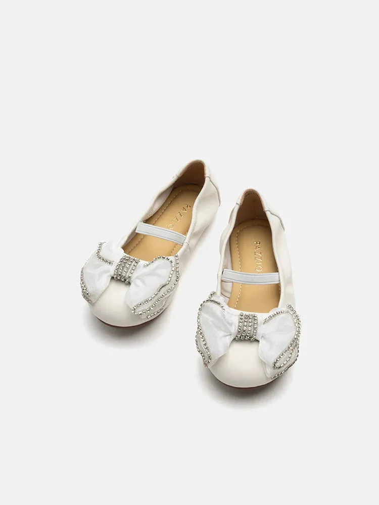 Mini Brea Crystal Bow Mary Jane Ballerinas