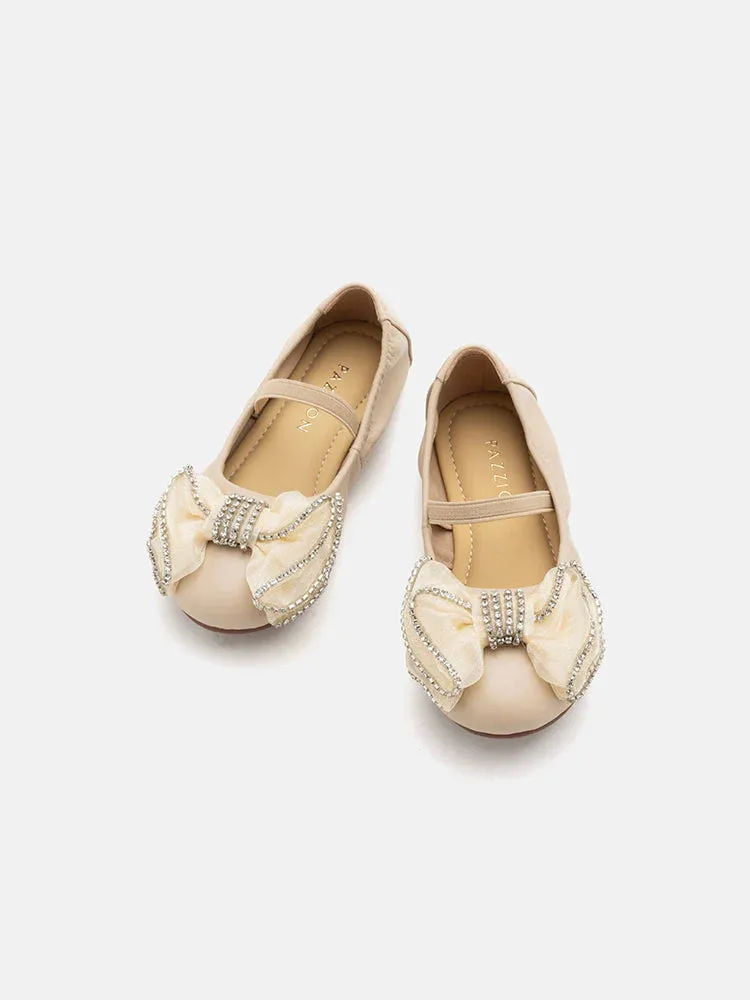 Mini Brea Crystal Bow Mary Jane Ballerinas