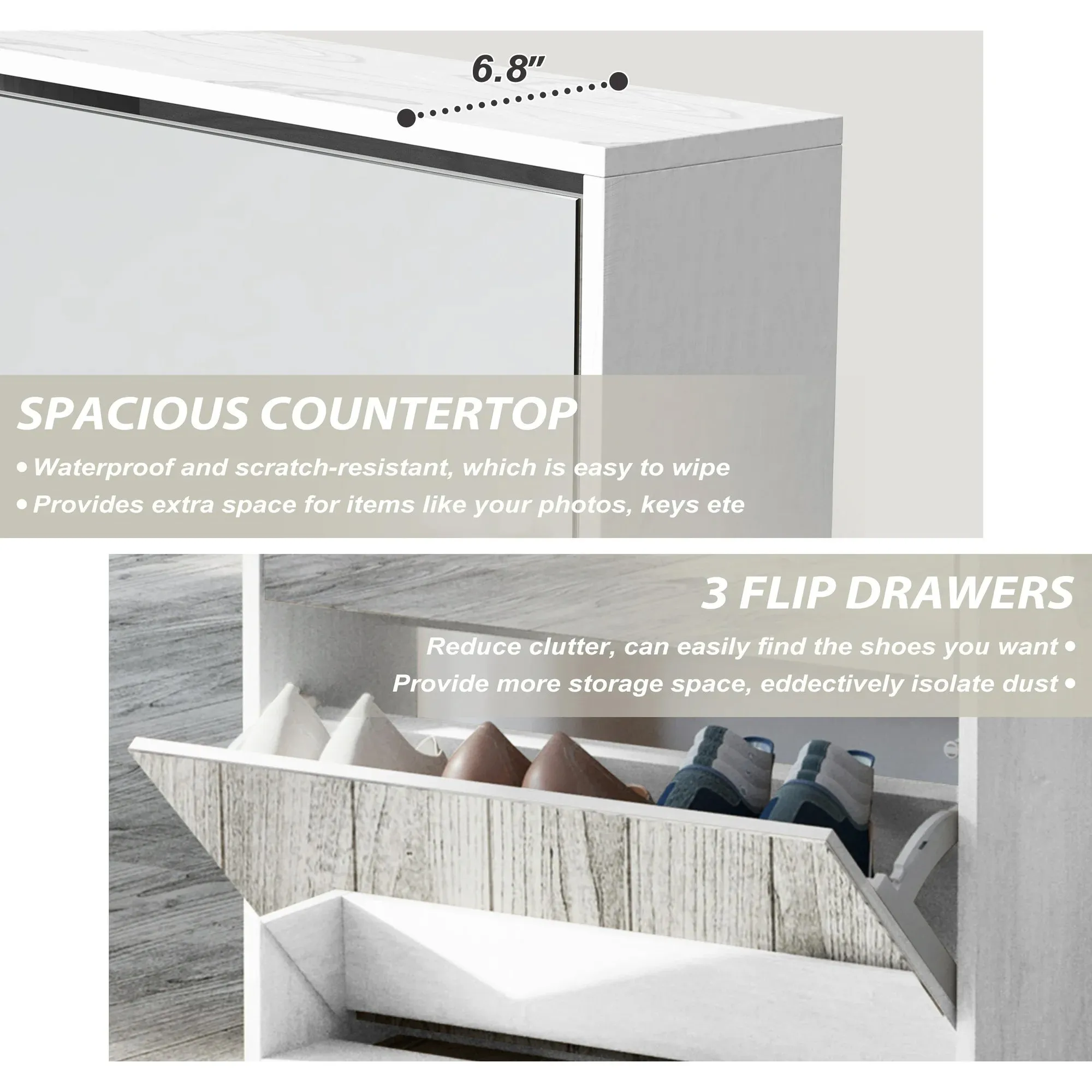 Mirrage - Mirror Shoe Cabinet