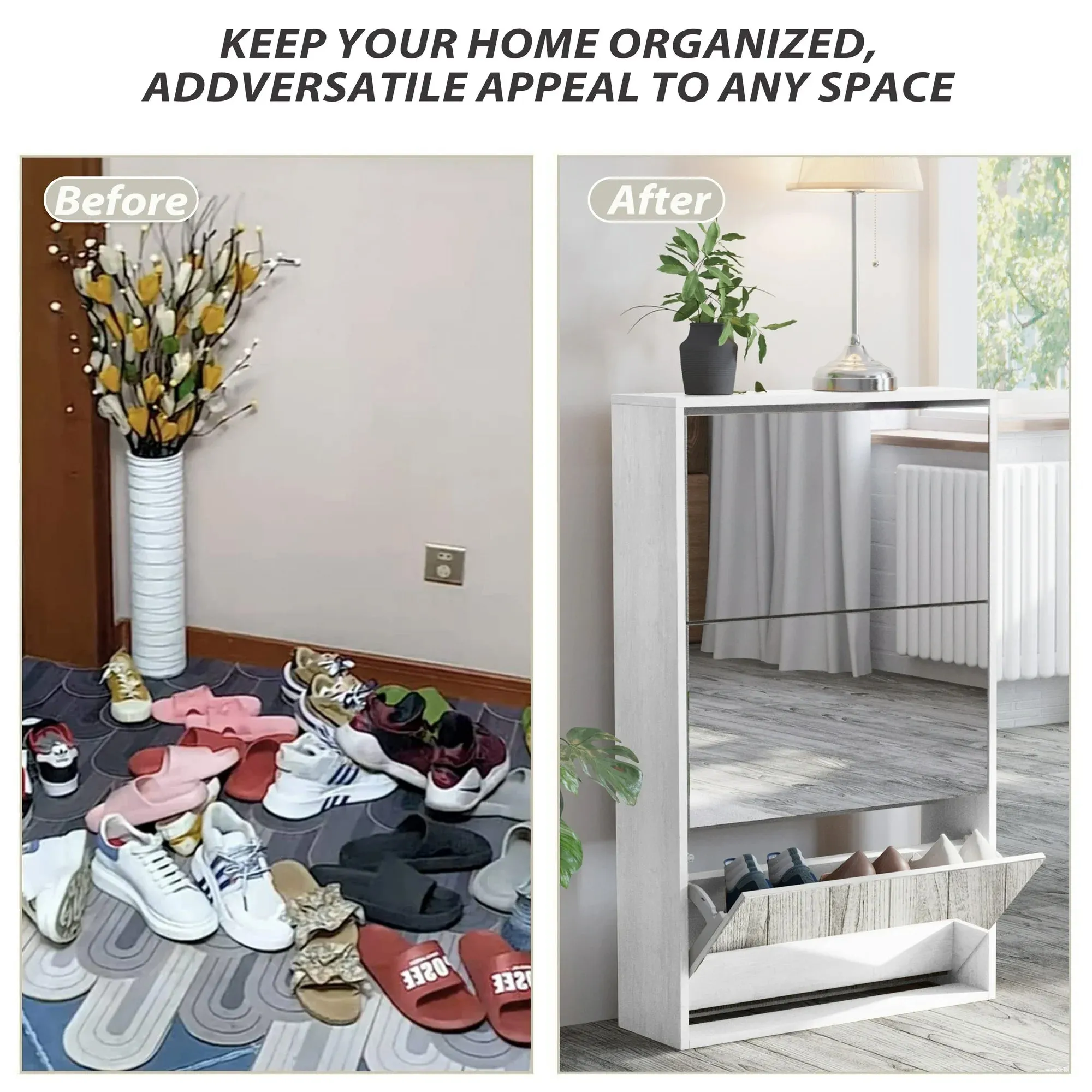 Mirrage - Mirror Shoe Cabinet
