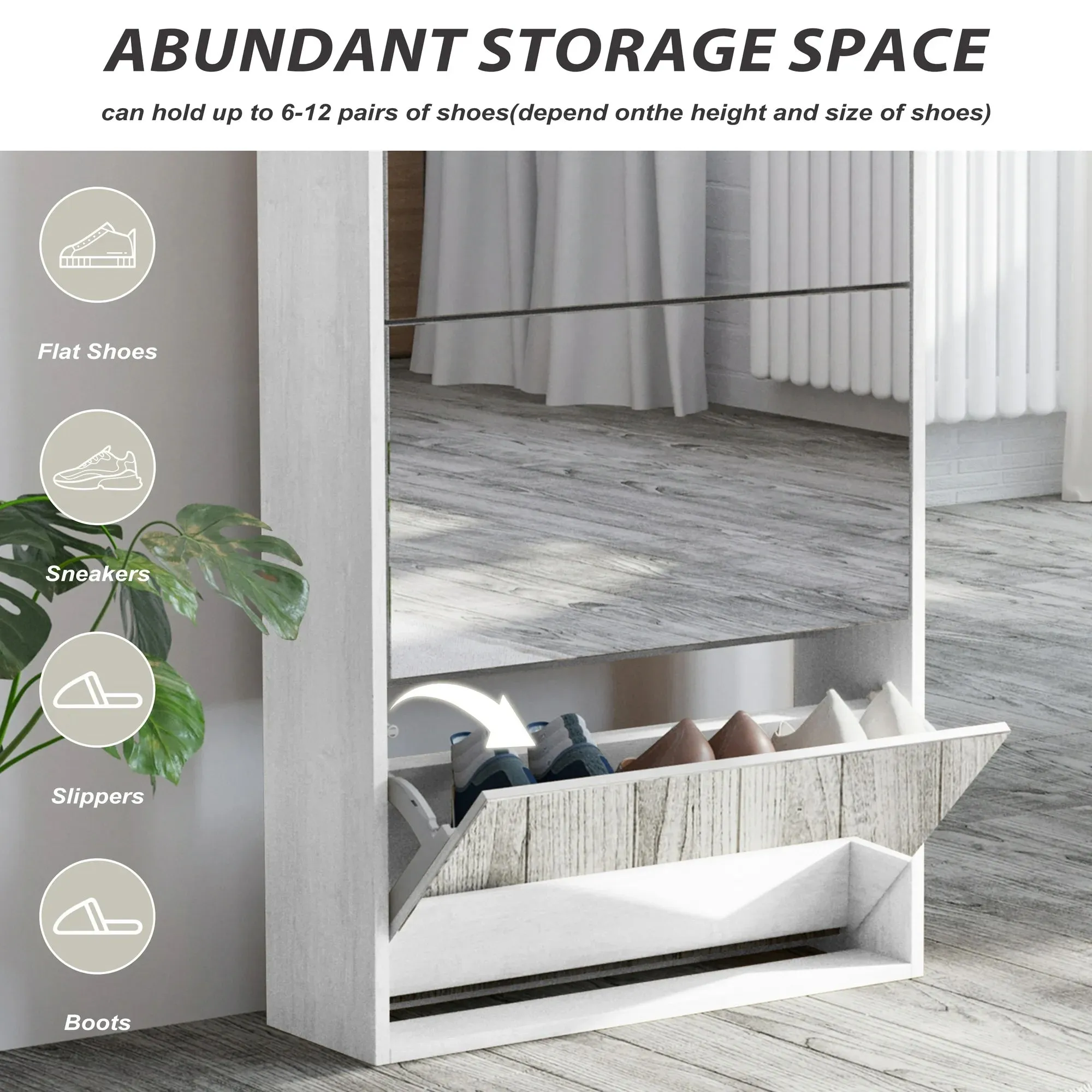 Mirrage - Mirror Shoe Cabinet
