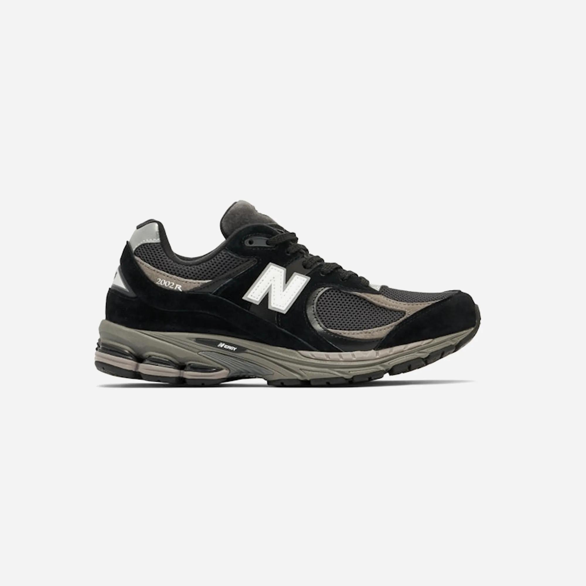 New Balance 2002R Black Dark Grey White