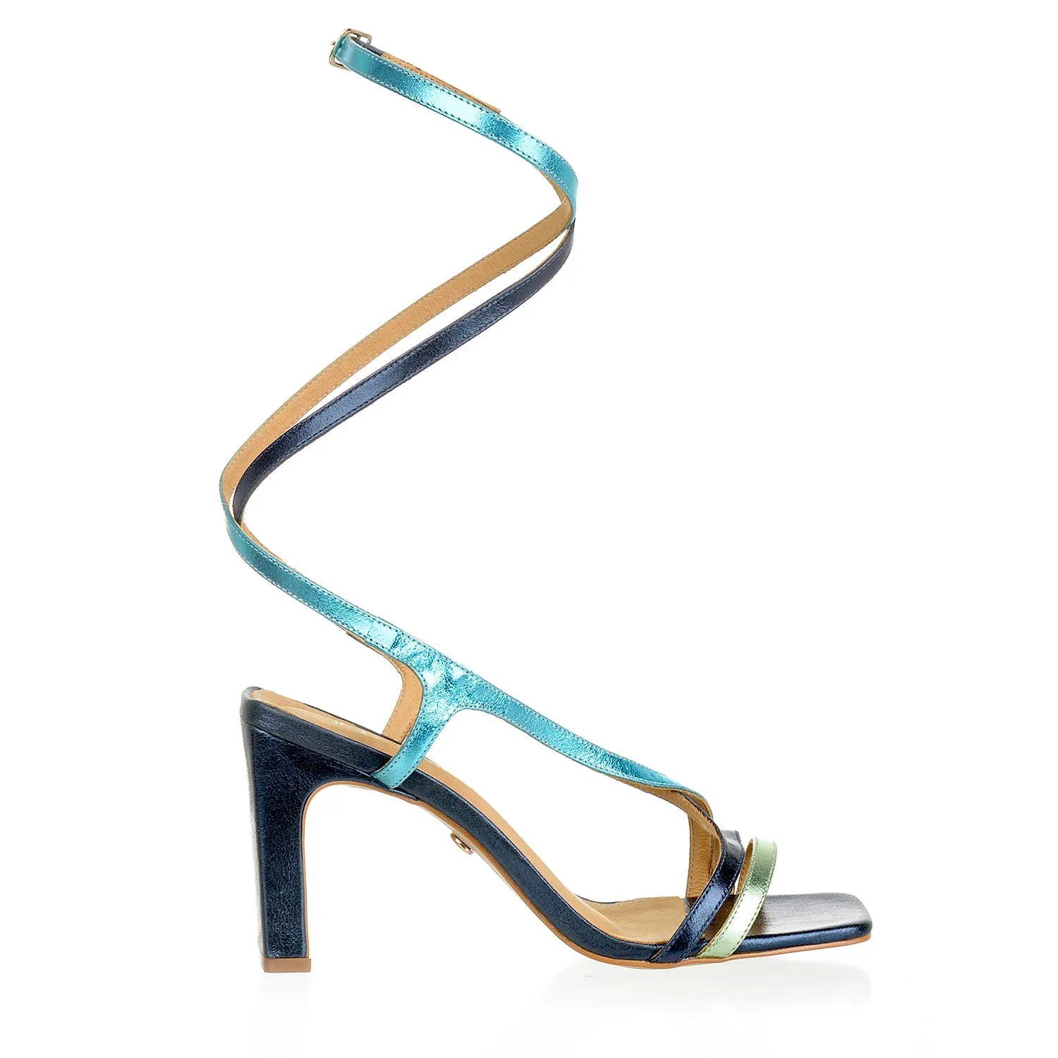 Nyx - Blue Metallic Holiday Sandals