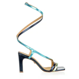 Nyx - Blue Metallic Holiday Sandals