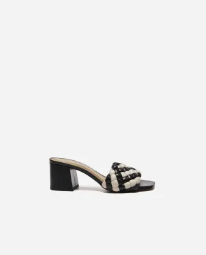 Odessa | Black/White | Lamb Skin Leather