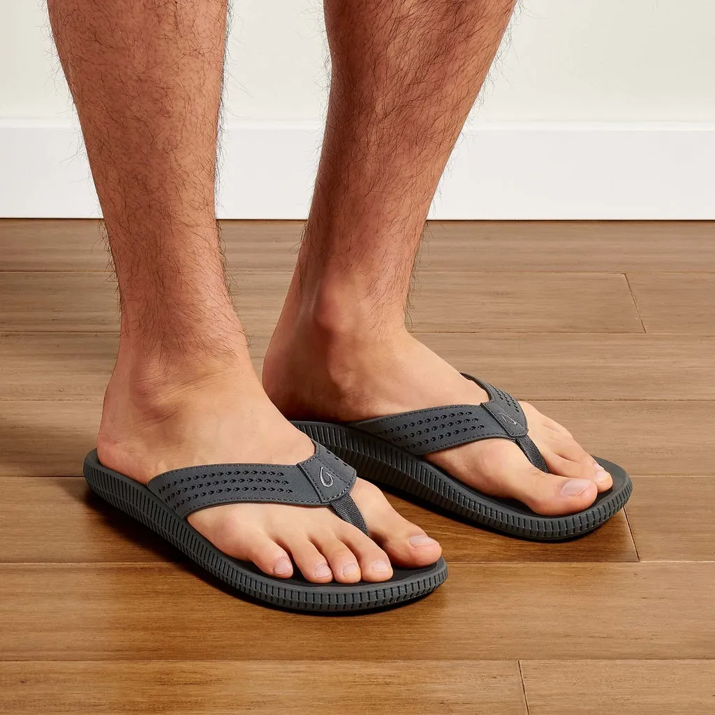 OluKai Men's Ulele in Dark Shadow/Black