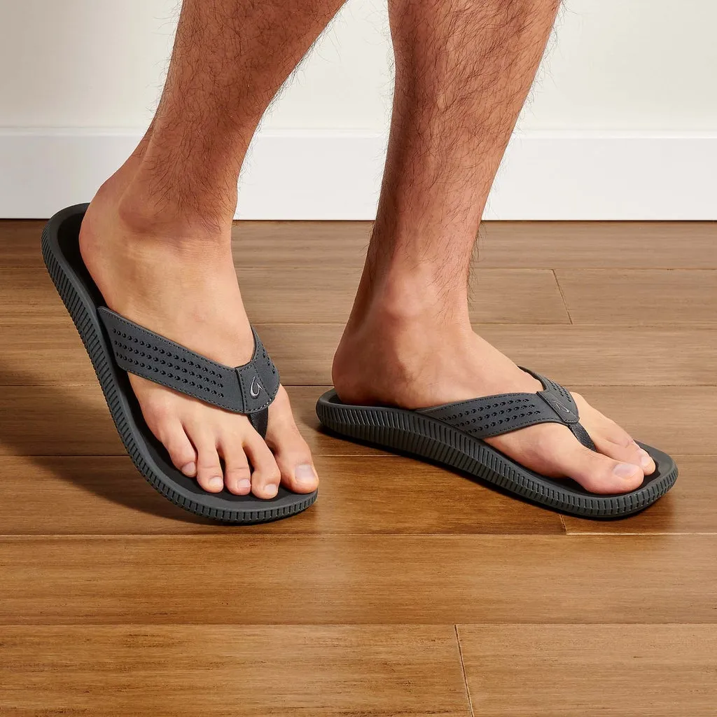 OluKai Men's Ulele in Dark Shadow/Black