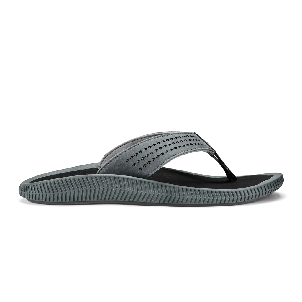 OluKai Men's Ulele in Dark Shadow/Black