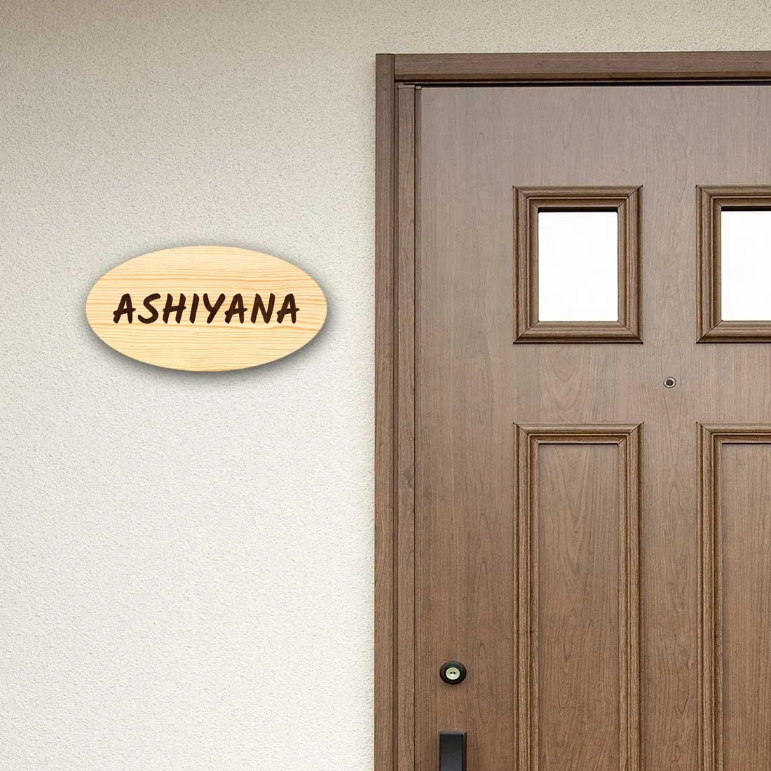 Personalized Wooden Nameplate for House Bungalow Villa Outdoor Main Gate
